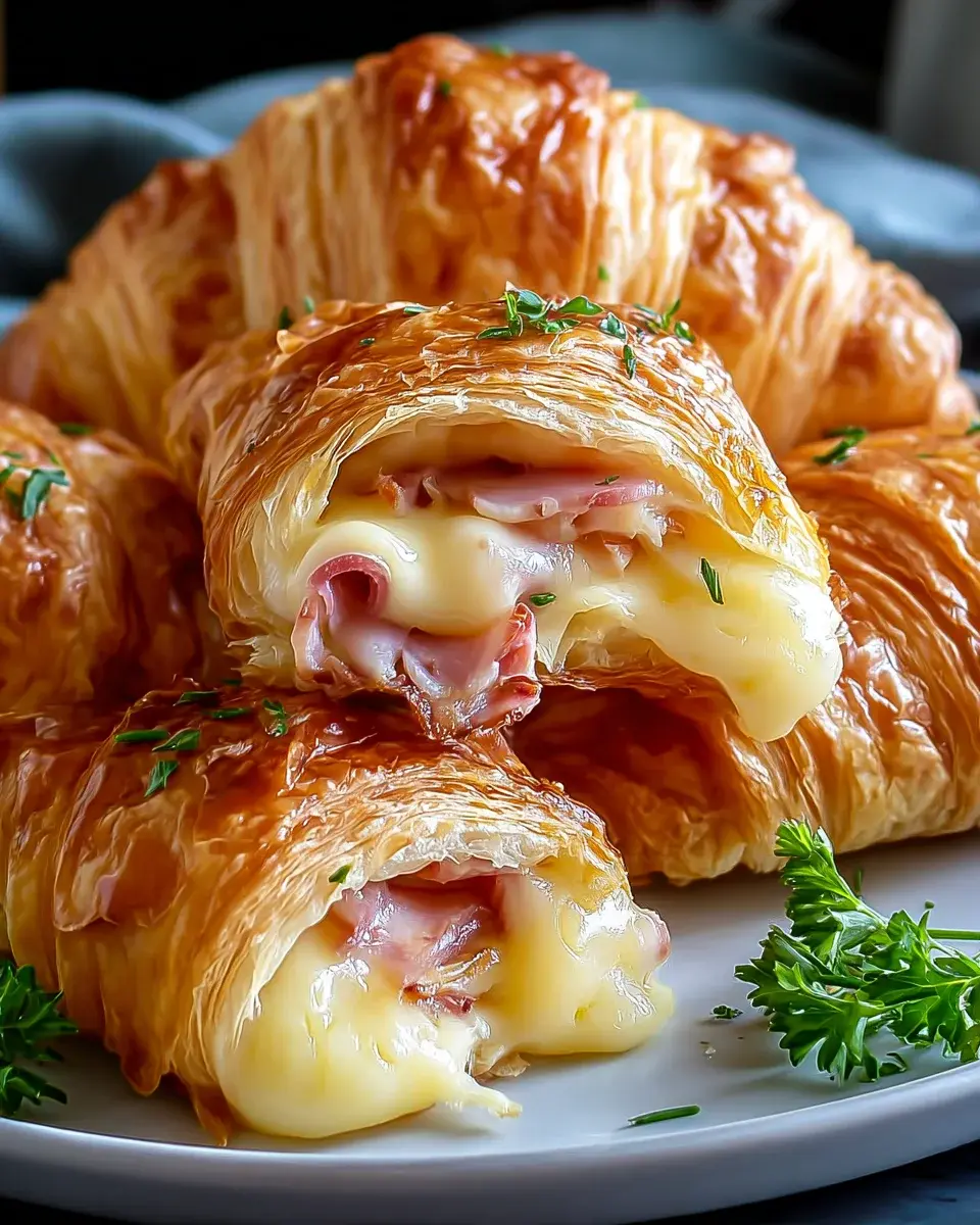 Air Fryer Rinder Schinken Kyse Croissants
