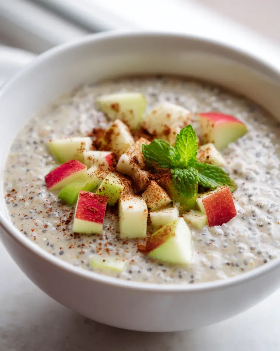 Apfel Chia Frühstückspudding