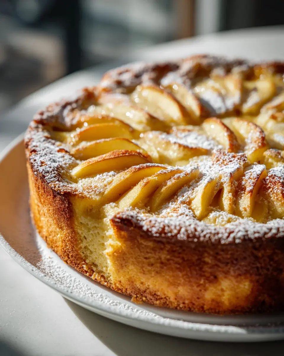 Apfel Pudding Kuchen Einfaches Rezept