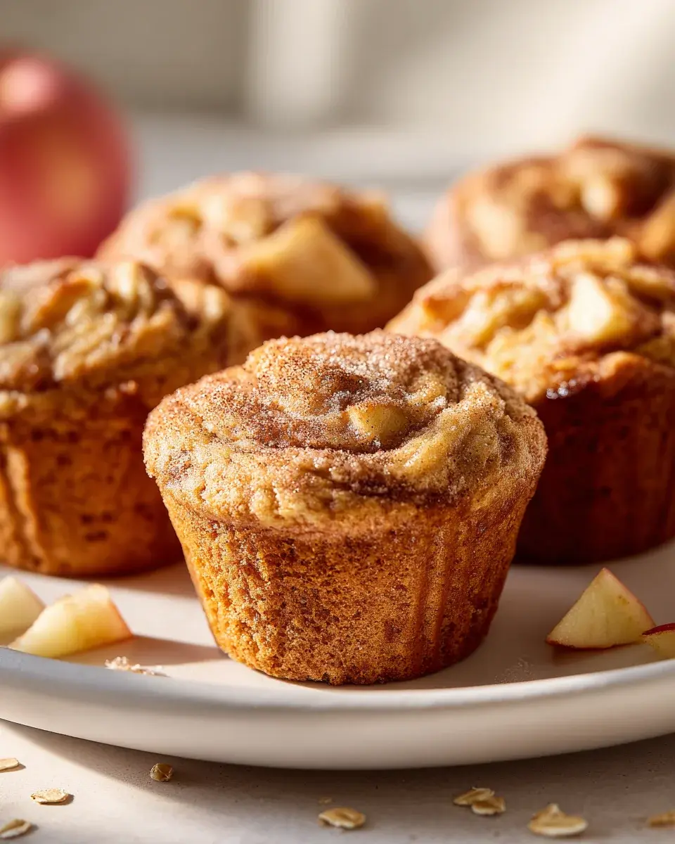 Apple Cinnamon Oat Swirl Muffins