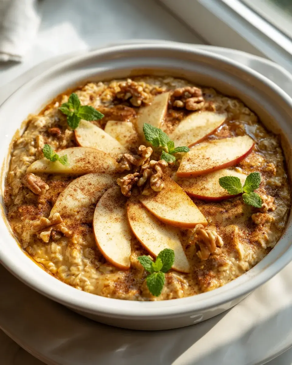 Apple Pie Oatmeal Breakfast Bake
