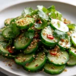 Asiatischer Gurkensalat Mit Chili Sesam 2