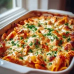 Baked Three Cheese Chicken Penne