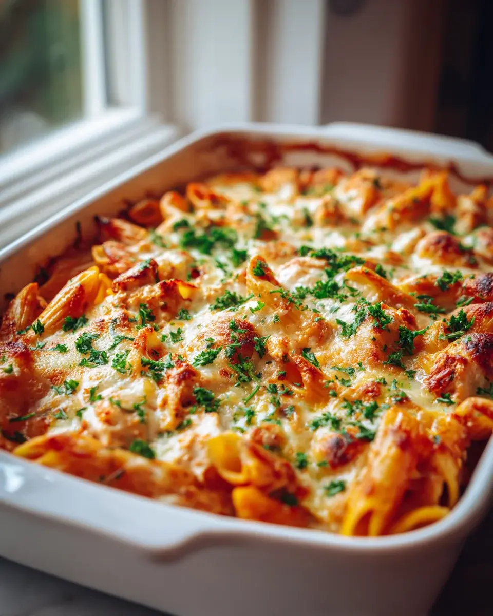 Baked Three Cheese Chicken Penne