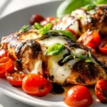 Balsamic Baked Chicken Breast With Mozzarella Cheese
