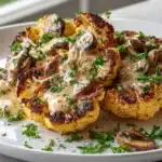 Blumenkohl Steaks Mit Cremiger Pilzsoye