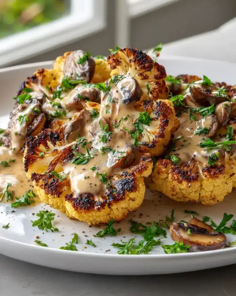 Blumenkohl Steaks & Cremige Pilzsoße: Ein Traumgericht! – Snackerra