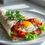 Breakfast BLT Wrap mit Spiegelei