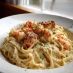 Chicken And Shrimp Alfredo Pasta