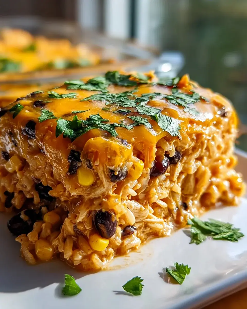 Chicken Enchilada Rice Casserole
