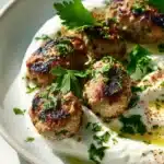 Chicken Kofta Garlic Yogurt Sauce Recipe