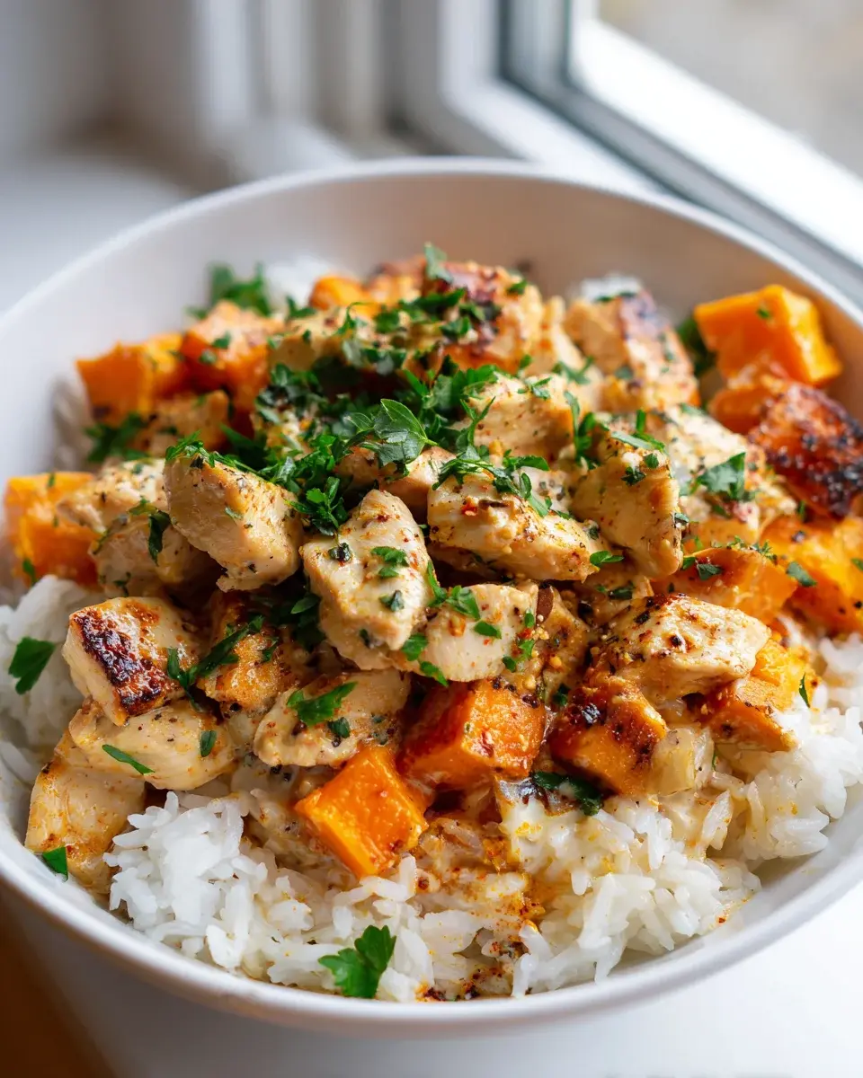 Chicken Sweet Potato Rice Bowl Recipe