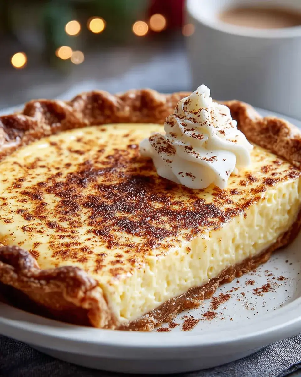Christmas Eve Cinnamon Vanilla Custard Pie