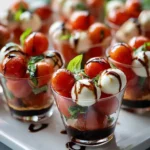 Christmas Mini Caprese Salad Cups