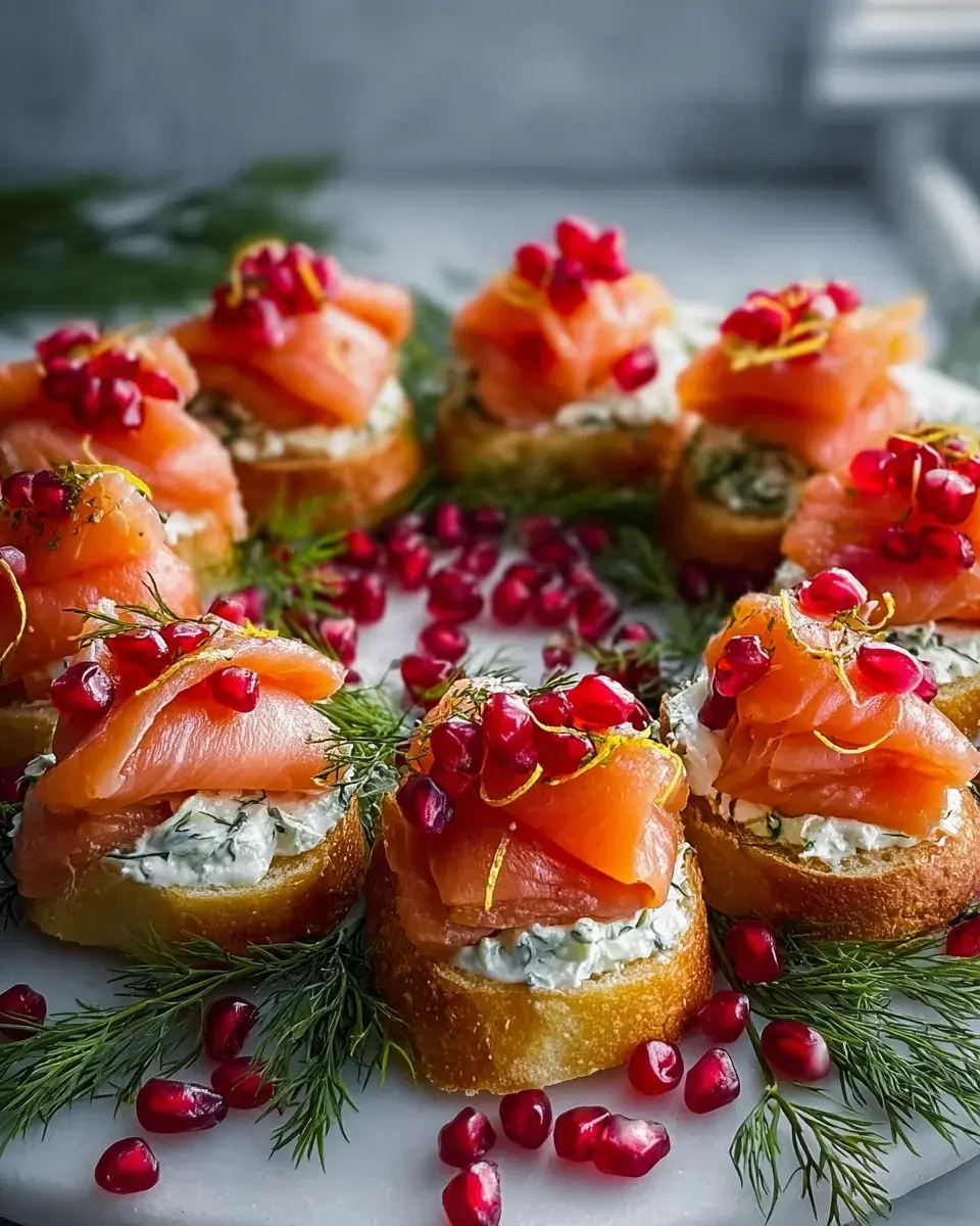 Christmas Salmon Bruschetta Wreath