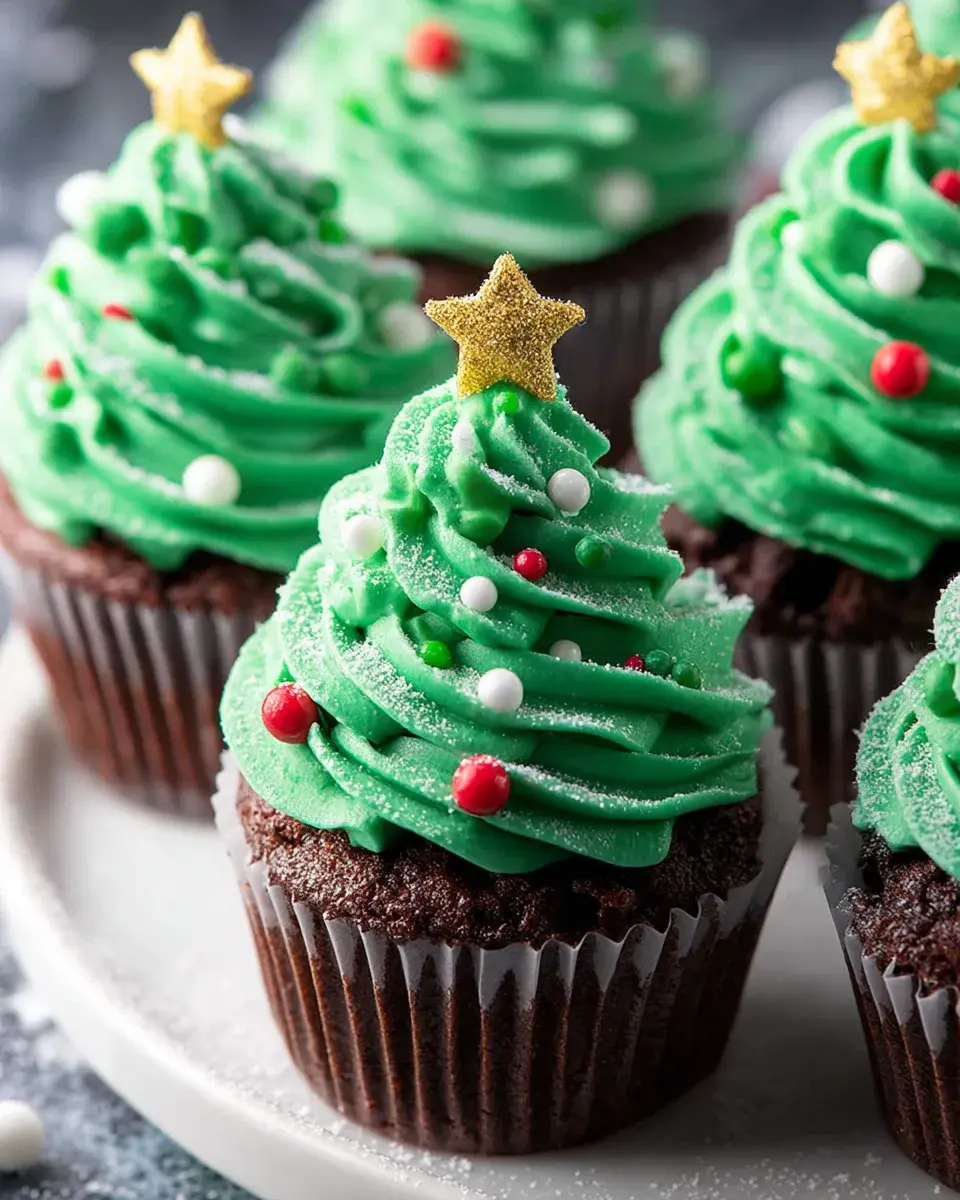 Christmas Tree Cupcakes