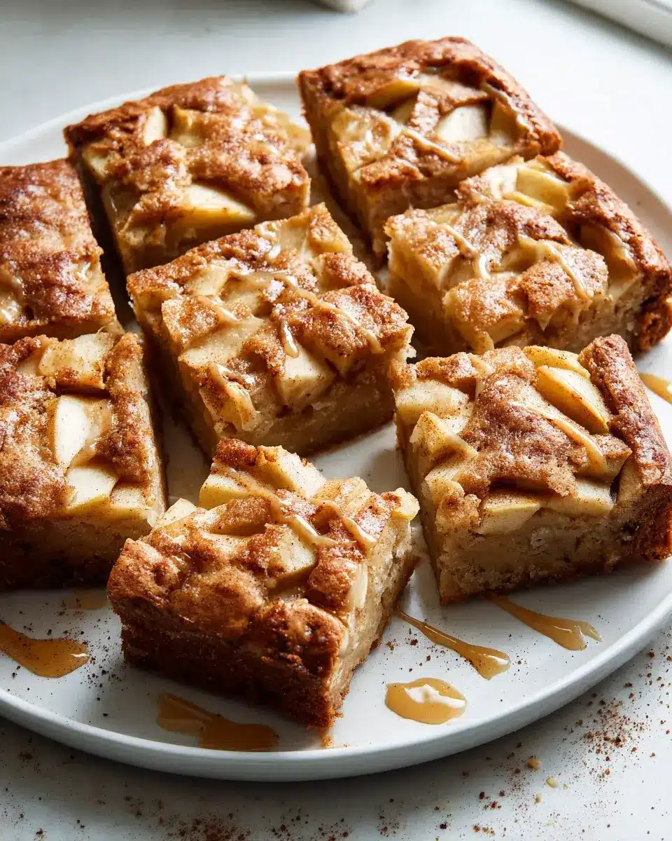 Cinnamon Apple Blondies Soft Chewy Filled With Spices