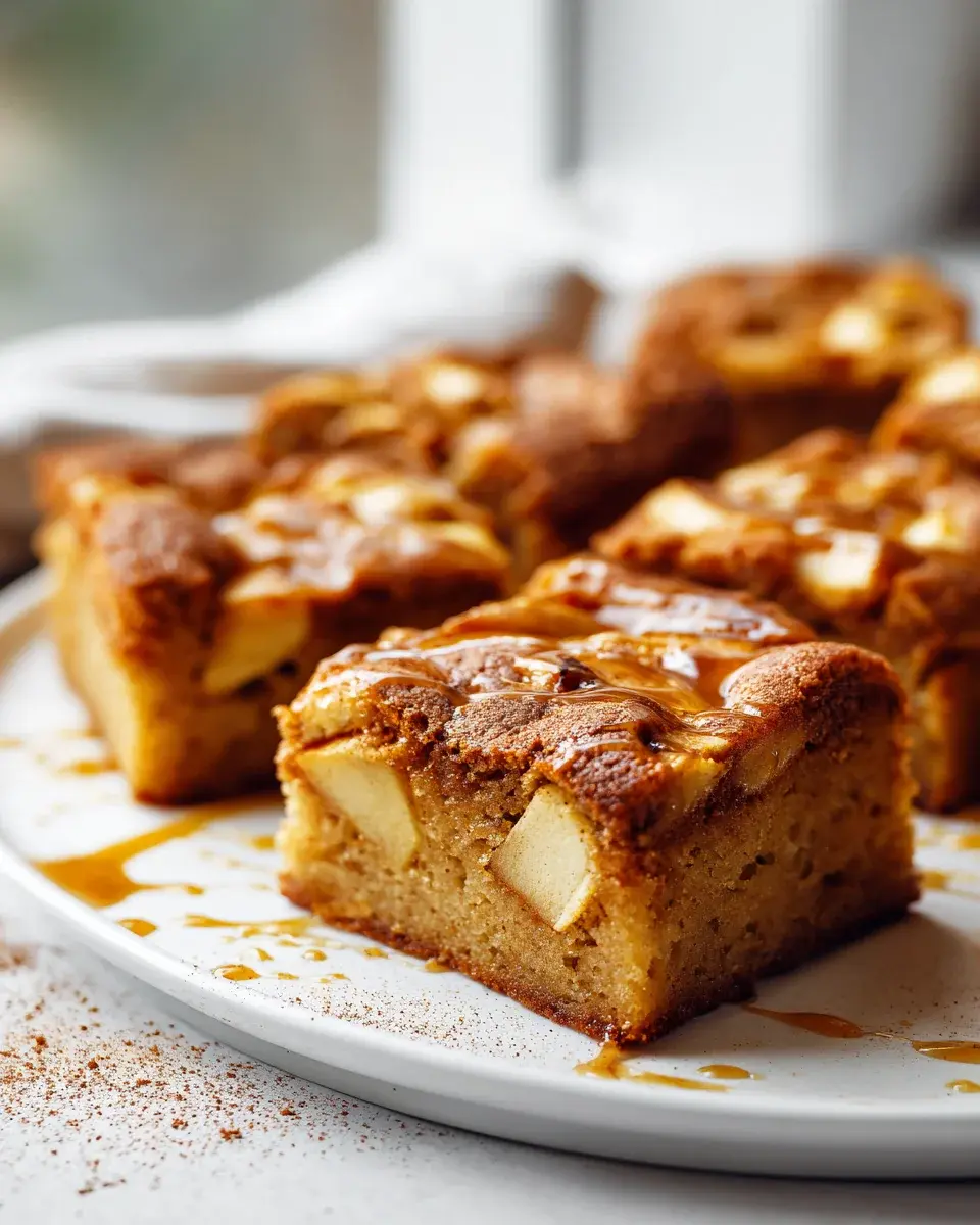 Cinnamon Apple Blondies Soft Chewy Filled With Spices