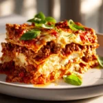 Classic Beef Lasagna With Ricotta Layers
