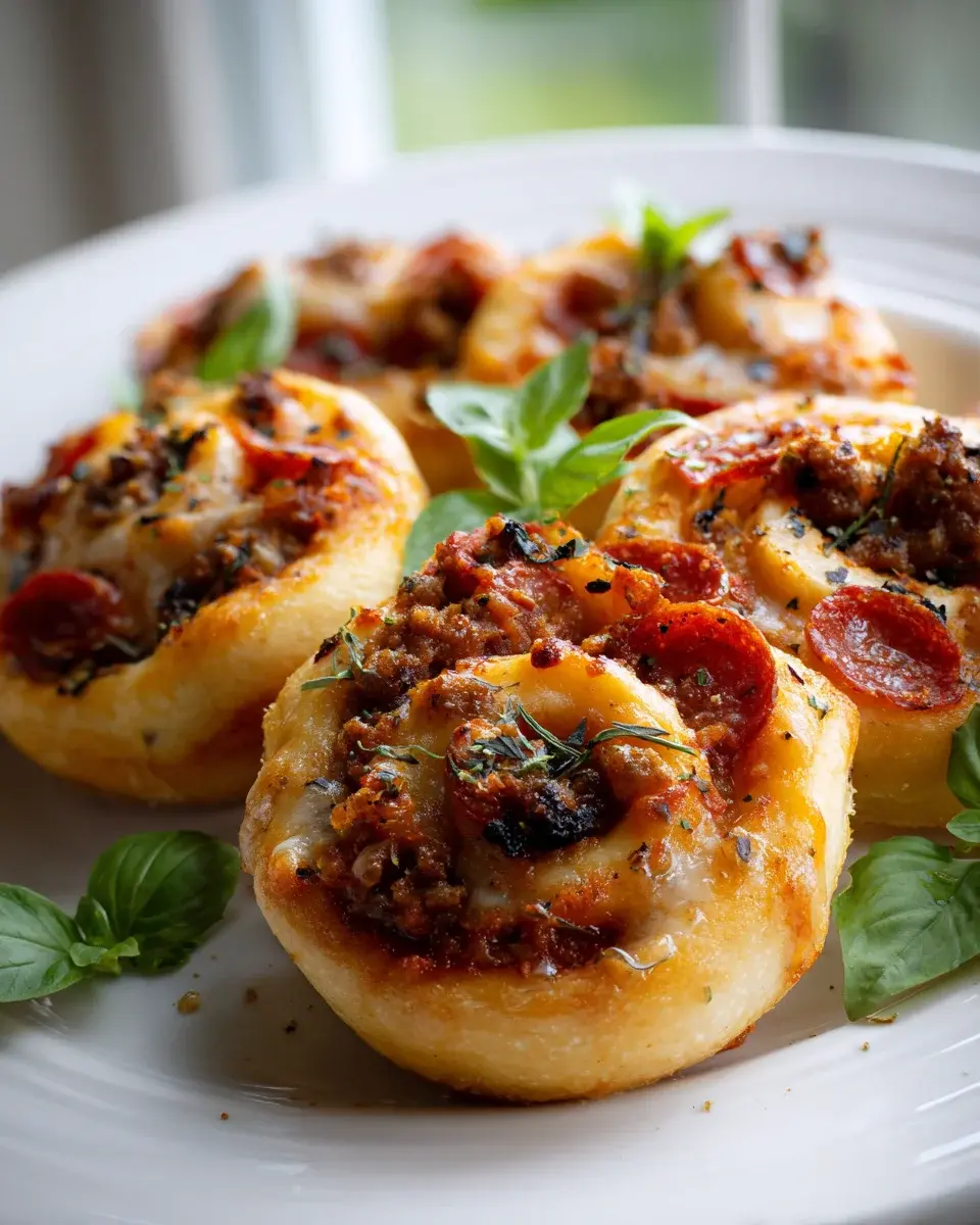 Classic Beef Pepperoni Pizza Snails