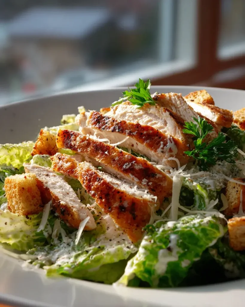 Klassischer Hähnchen Caesar Salat Rezept – Einfach & Lecker! – Snackerra