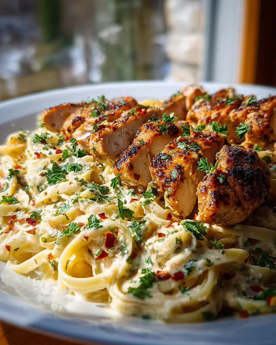 Creamy Cajun Chicken Spaghetti With Garlic Mozzarella Sauce