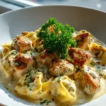 Creamy Chicken Tortellini With Mozzarella Garlic Sauce One Pot Dinner