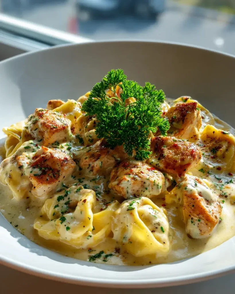 Cremige Hähnchen Tortellini One-Pot: Mozzarella & Knoblauch – Snackerra