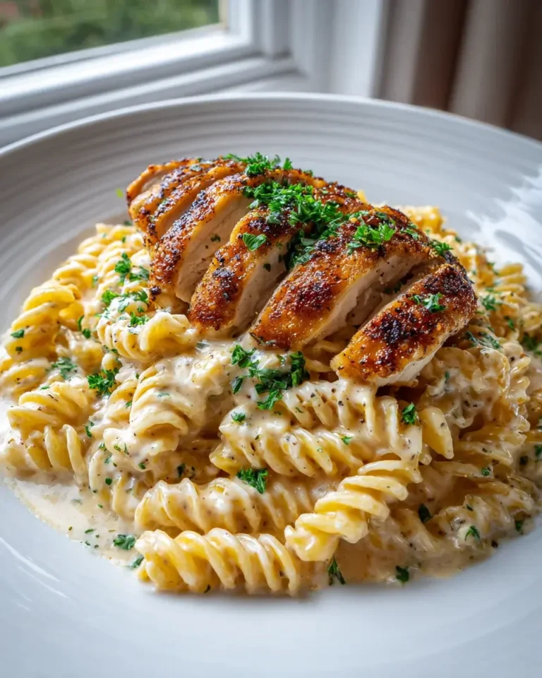 Cremiges Knoblauch Parmesan Huhn mit Käse-Pasta Twist – Snackerra