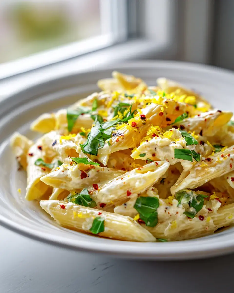 Creamy Lemon Feta Pasta Rezept 2