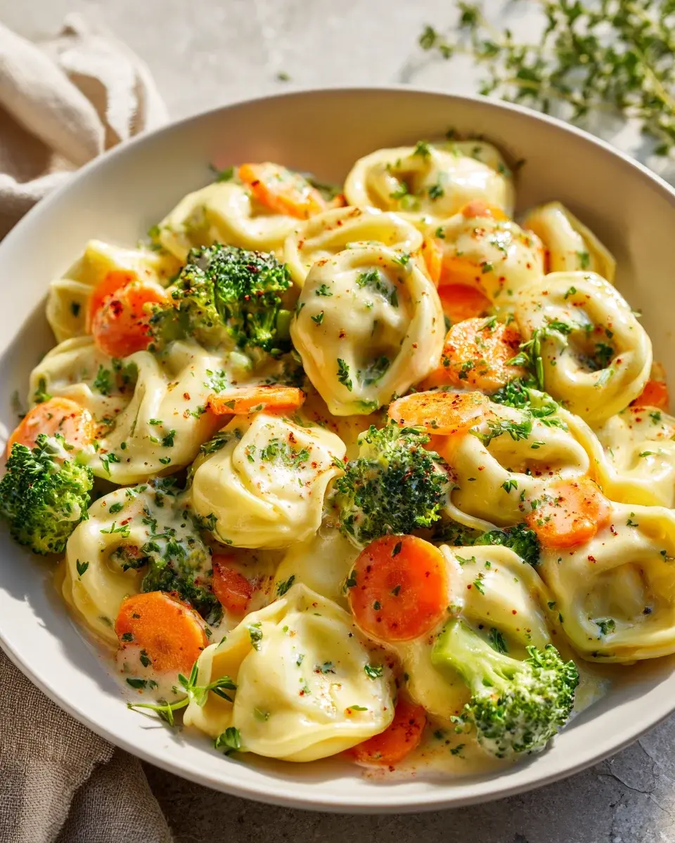 Cremige Gemuesetortellini Pfanne