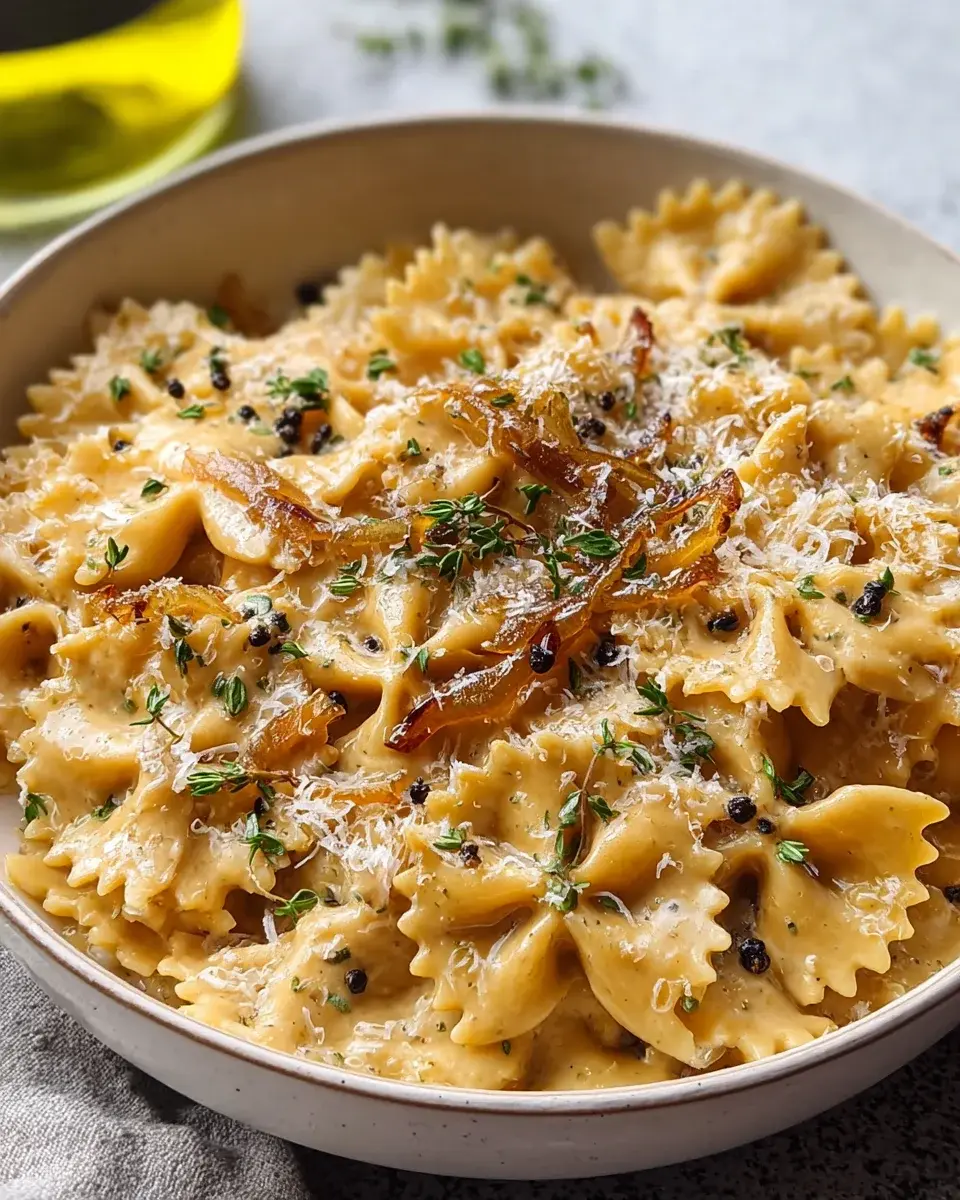 Cremige One Pot Onion Pasta
