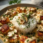 Cremiges Hyhnchen mit Reis Rezept