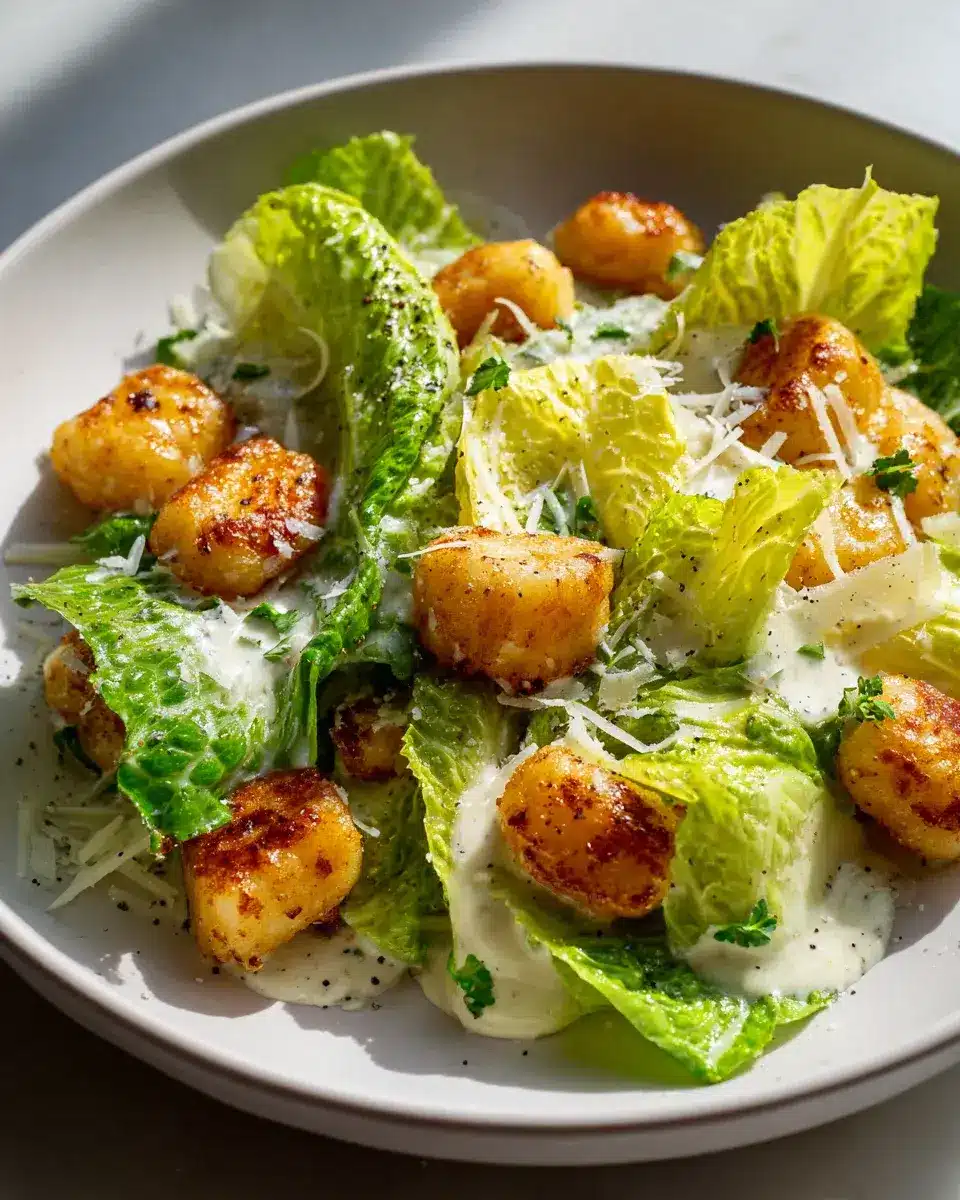 Crispy Gnocchi Caesar Salad