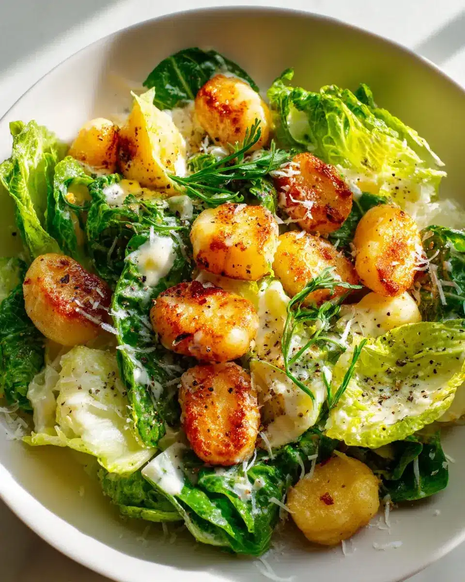Crispy Gnocchi Caesar Salad