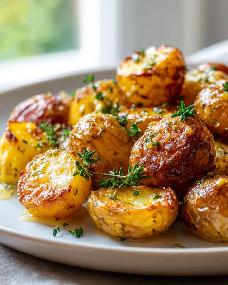 Crispy Sheet Pan Honey Mustard Baby Potatoes