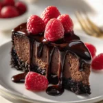 Decadent Dark Chocolate Raspberry Cheesecake