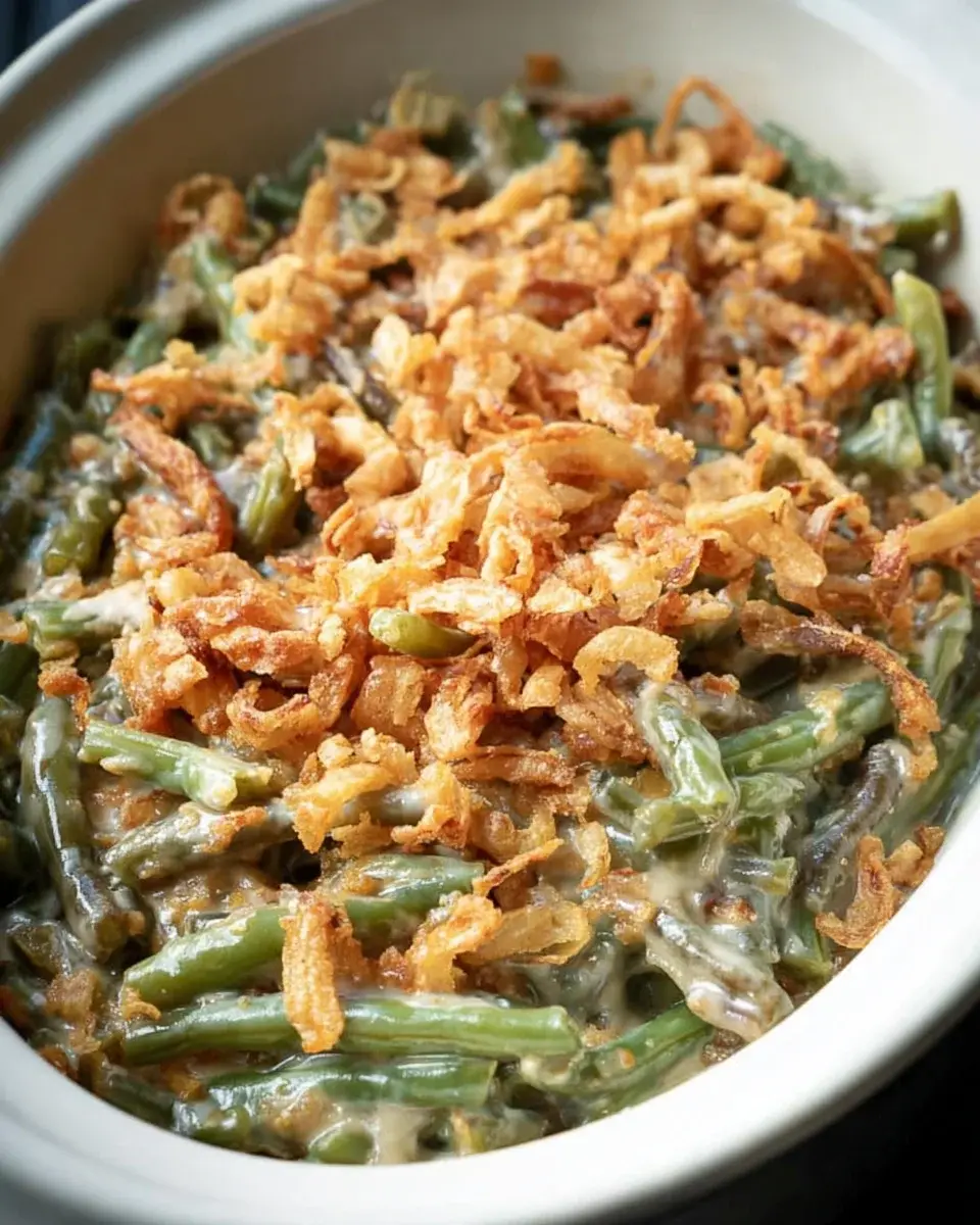 Easy Crock Pot Green Bean Casserole Recipe