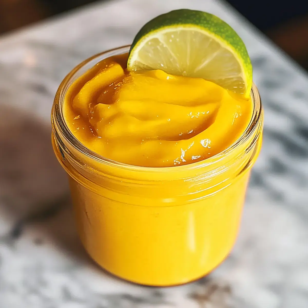 Einfache vegane Mango-Curd
