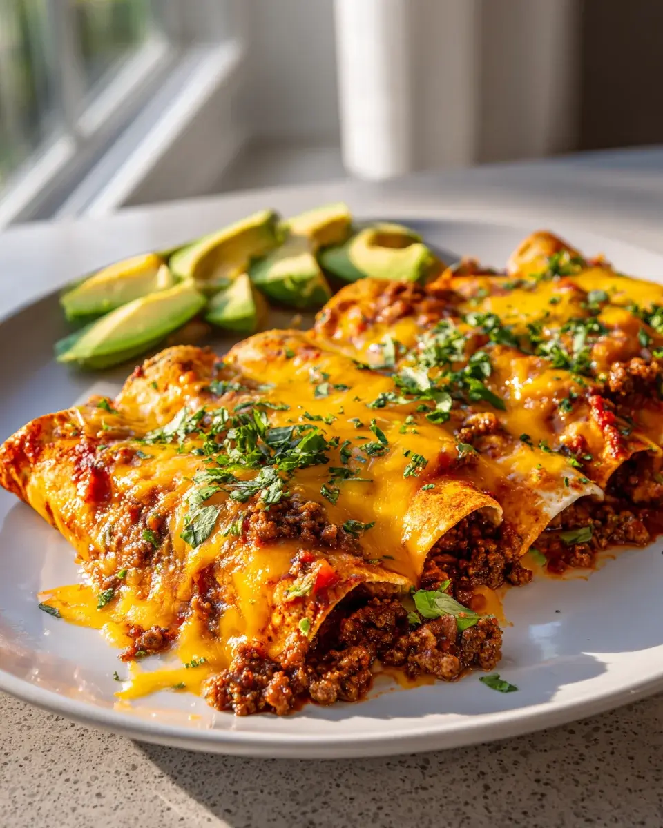 Enchiladas Mexikanisch Mit Guacamole