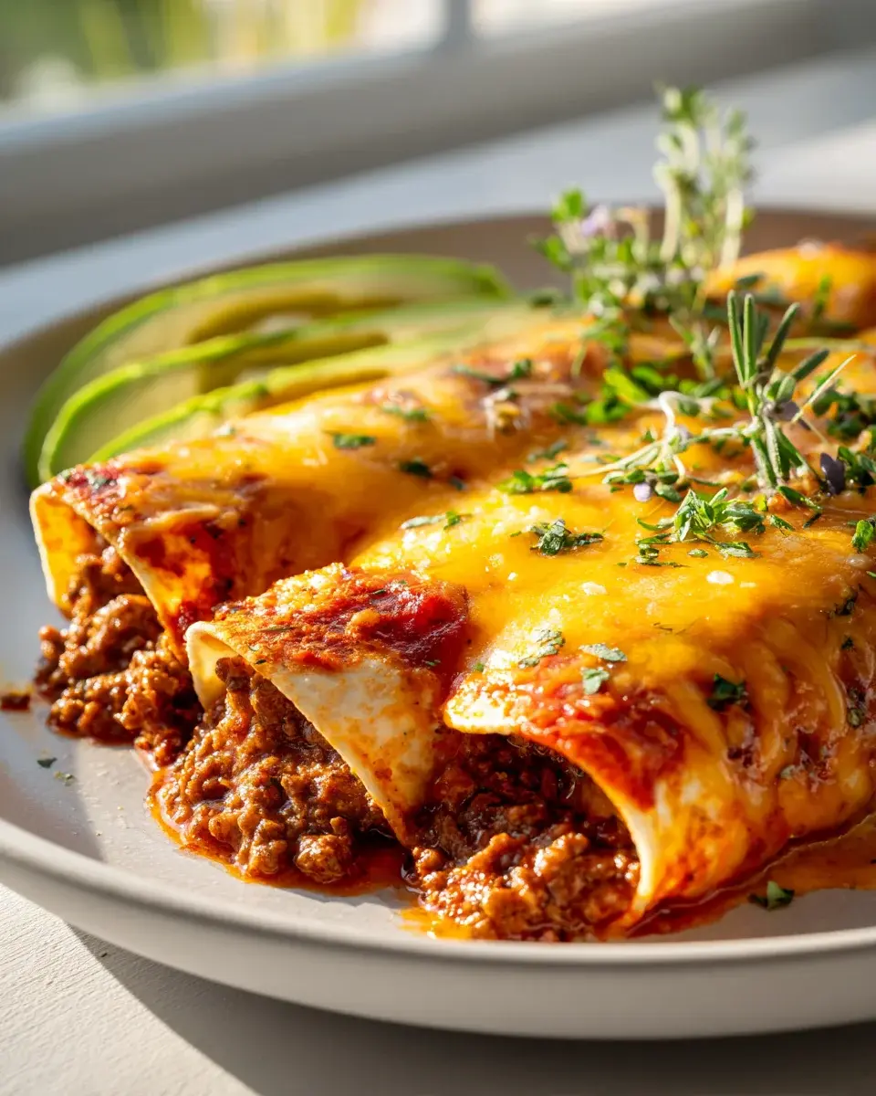 Enchiladas Mexikanisch Mit Guacamole