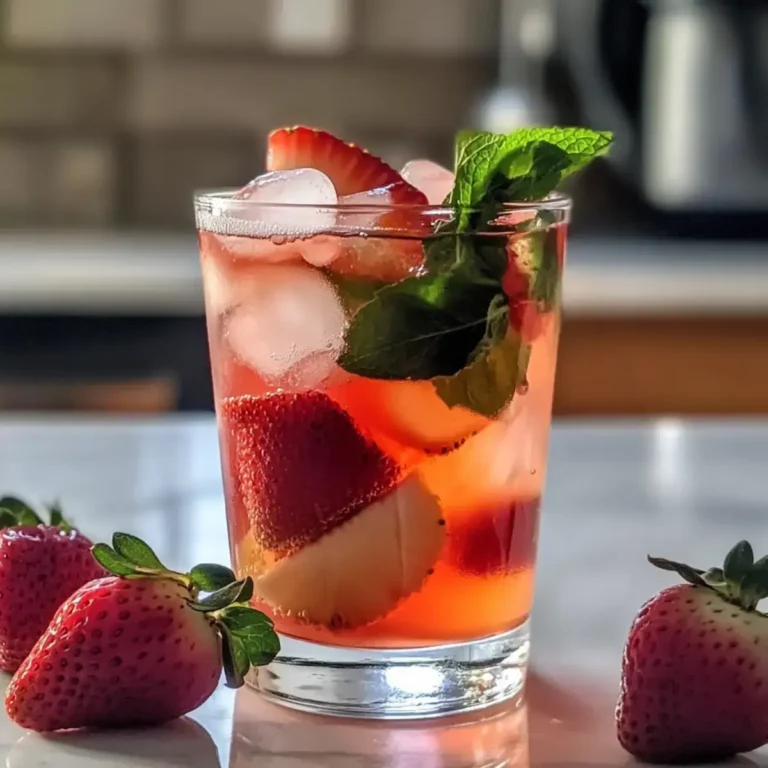 Erdbeer-Eistee: Erfrischend für heiße Sommertage!