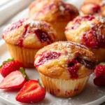 Erdbeermarmeladen Strudel Joghurt Muffins