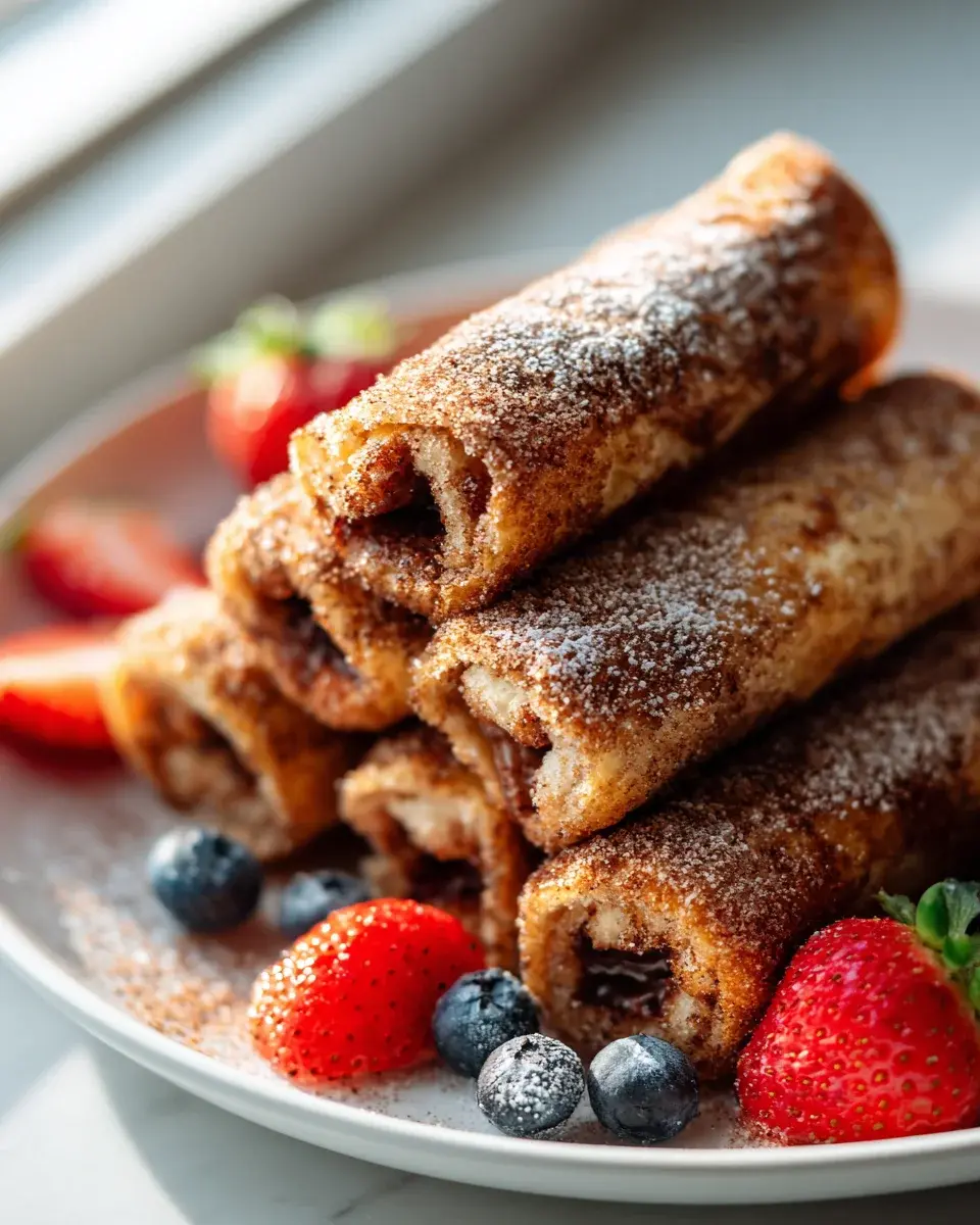 French Toast Rolls Mit Nutella Und Zimt