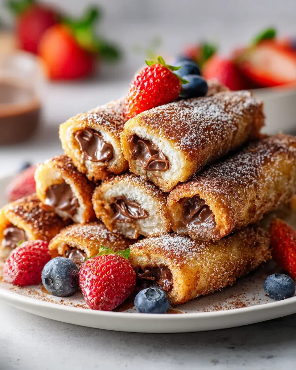 French Toast Rolls Mit Nutella Und Zimt