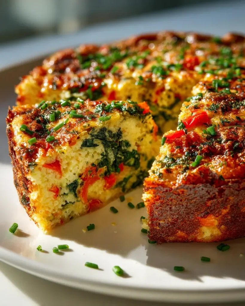 Herzhafter Frühstücks Gemüse Kuchen mit Ei und Kräutern – Snackerra