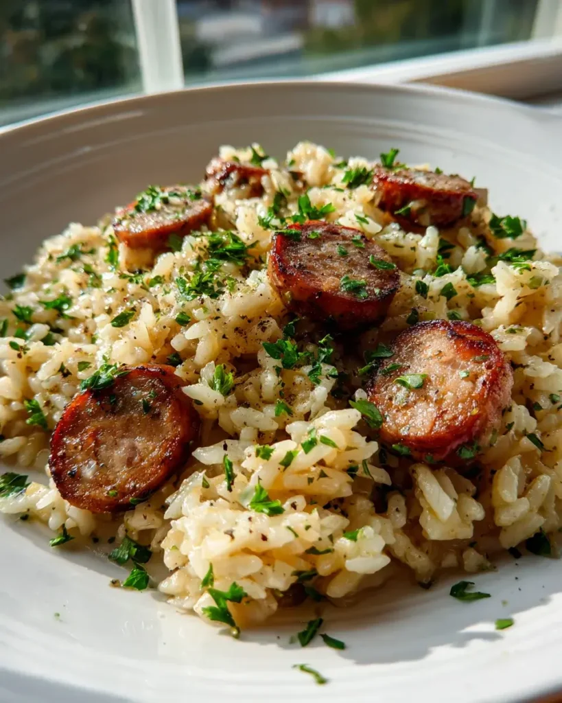 Köstliches Knoblauchbutter Rinderwurst Reis Pilaf Rezept – Snackerra