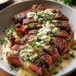 Garlic Butter Steak Parmesan Cream Sauce