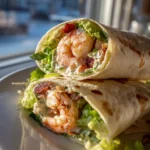 Gegrillte Garnelen Caesar Wraps