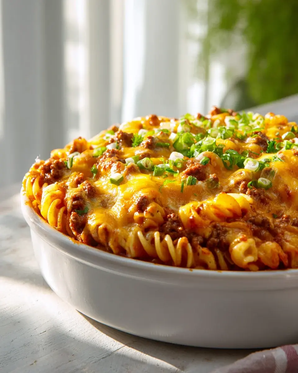 Ground Beef Cheeseburger Mac Bake
